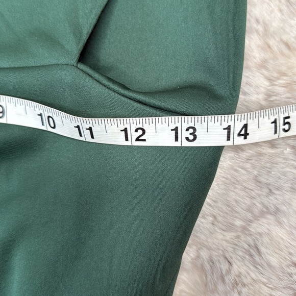 ASOS DESIGN asymmetric high neck minimal midi dress in green, Size S, NWT - Picture 4 of 12